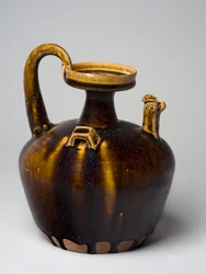 Hu con decoración de cabeza de gallina, Jin Oriental, 317-420