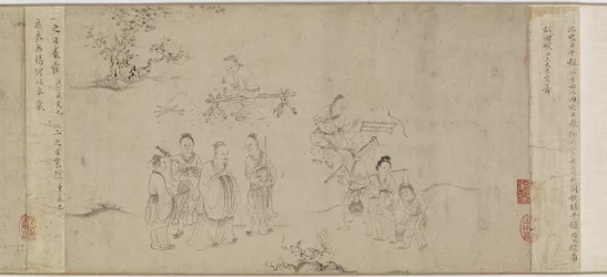Ilustraciones del Séptimo Mes de las Odas de Bin, dinastía Song o Yuan