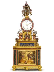 Reloj imperial de golpeo, musical y autómata "Inmortal taoísta", talleres de Guangzhou, período Qianlong, 1736-95