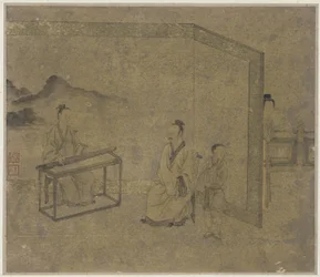 Escuchando la cítara, dinastía Ming o Qing