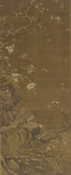 Faisanes y flores de ciruelo cubiertas de nieve, dinastía Ming o Qing, siglo XV-XVIII