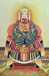 Retrato de Tzu Hsi, la emperatriz viuda