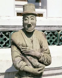 Estatua de un soldado europeo