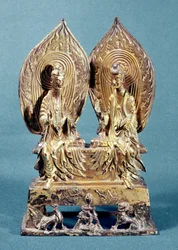 Los budas Prabhutaratna y Sakyamuni, de la provincia de Hebei, dinastía Wei del Norte, 518 d. C.