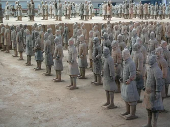 Museo de Xian, guerreros de terracota de la tumba del Emperador Shi Huangdi