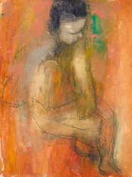 Alex, pintura abstracta al natural, 2021