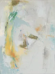 Clelia, pintura abstracta al natural, 2017