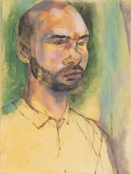 Roy, retrato estudio al óleo, 2017