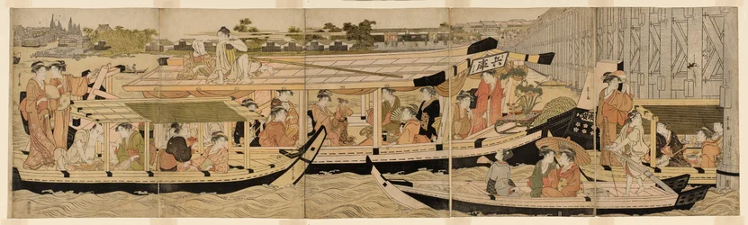 Barcos de placer en el río Sumida