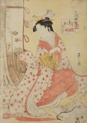 La poeta Ono no Komachi, de la serie: Seis poetas inmortales en estilización elegante (parte 2), Furyu yatsushi Rokkasen, sono ni