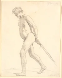 Modelo masculino de academia caminando, tirando de cuerdas