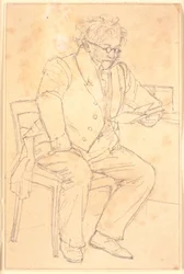 El padre del artista leyendo