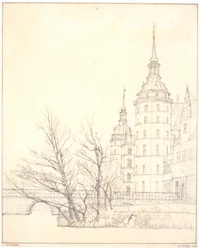 Castillo de Frederiksborg. Vista junto al puente de la Moneda
