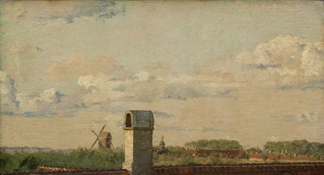 Vista desde una ventana en Toldbodvej mirando hacia la Ciudadela en Copenhague, c. 1833