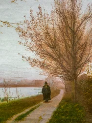 Mañana de otoño en el lago Sortedam