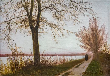 Mañana de otoño en el lago Sortedam