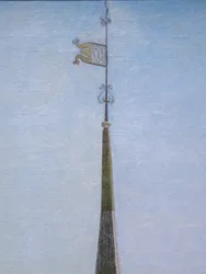 Una de las pequeñas torres del castillo de Frederiksborg