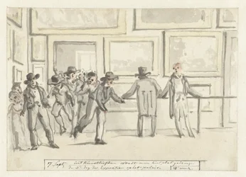 Visitantes de la Exposición de Arte de Ámsterdam en 1808