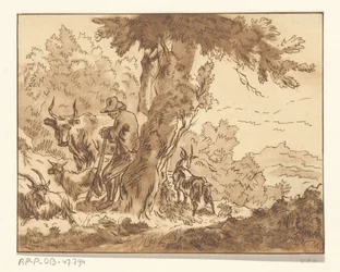 pastor en el árbol