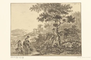 Paisaje italiano con pastor