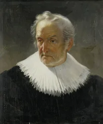 Un anciano vestido del siglo XVII