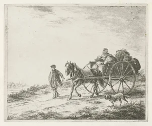 Carro de granjero con carga