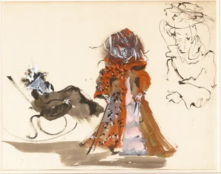 Estudios de mujeres (acuarela sobre papel)