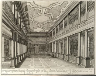 Biblioteca de: El edificio de la Academia Imperial de Ciencias, 1741