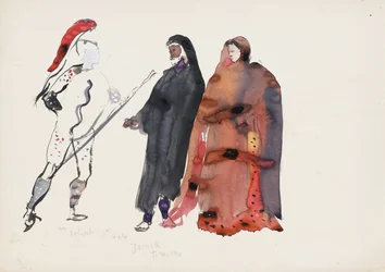 Diseños de vestuario para "Machine Infernale" de Jean Cocteau