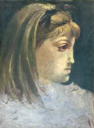 Misia Sert (1872-1950) al estilo de Manet (óleo sobre lienzo)