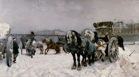 Conduciendo nieve en el Sena