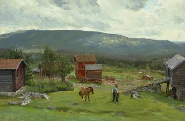 Hombre en el pasto, Hiaasen, junio de 1893 (óleo sobre lienzo)