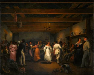 Baile en la cocina en White Sulphur Springs, Virginia, 1838