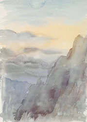Mountain Bliss - PaiyunTing II, 2015 (acuarela sobre papel)