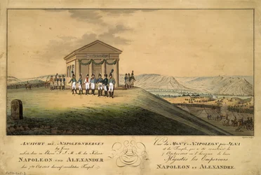 La visita de Napoleón y Alejandro I al campo de batalla de Jena
