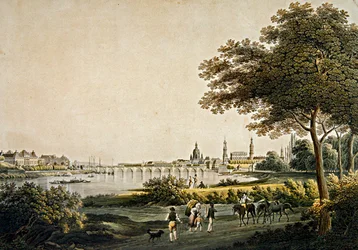 Vista de Dresde desde el lado suroeste