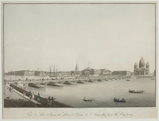 Vista del puente de San Isaac en San Petersburgo