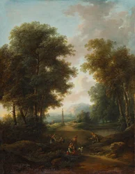 Paisaje forestal con ermita