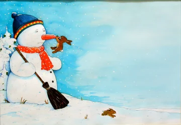 Muñeco de nieve con conejito, 2012