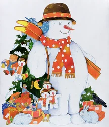 Muñeco de nieve con esquís, 1998