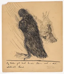 Boceto de ilustración para la Historia de una madre