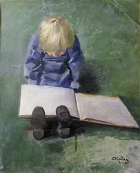 Pequeño Ebbe leyendo