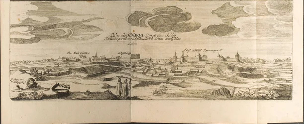 Narva Ilustración de Viajes al Gran Duque de Moscovia y al Rey de Persia por Adam Olear