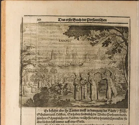 La fortaleza de Staraya Ladoga, Ilustración de Viajes al Gran Duque de Moscovia y el Rey