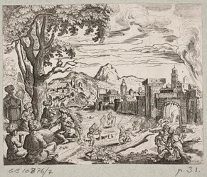 Ilustración de Adam Olearius, “Persianischer Rosenthal von einem Sinnreichen Poeten Schich Saadi”, Schleswig 1660