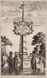 Portada de Johann Albrecht Mandelslo, "Descripción del Viaje al Oriente […], Schleswig 1668