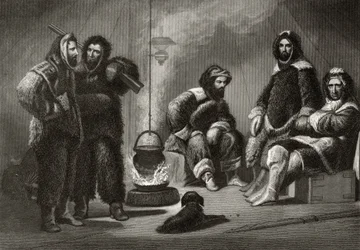 Vida en el Bergantín, grabado por J. McGoffin, de 