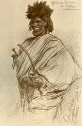 Hombre Bishari, Asuán, Egipto