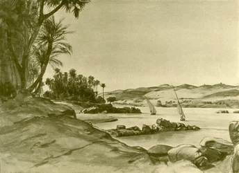 Feluccas en el Río Nilo, Egipto