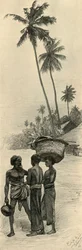 Grupo de hombres, Colombo, Ceilán